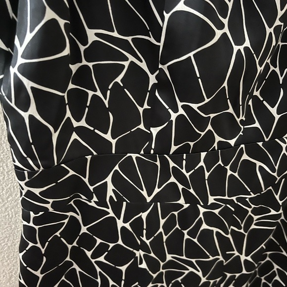 Pendleton Black White Sleeveless Silk Cotton Blend Dress size 12P - Picture 4 of 6